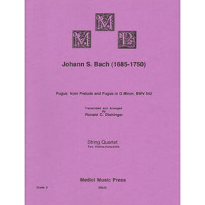 Bach, J.S. - Fugue from Prelude and Fugue (BWV 542) - for String Quartet - arranged by Dishinger - Medici Music Press