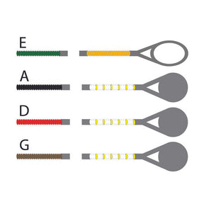 Pirastro Gold Violin String Set - Loop End E String - 4/4 size - Medium Gauge