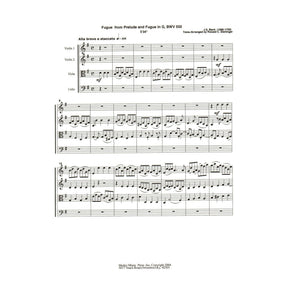 Bach, J.S. - Fugue from Prelude and Fugue in G (BWV 550) - for String Quartet - arranged by Dishinger - Medici Music Press