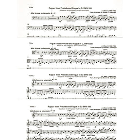 Bach, J.S. - Fugue from Prelude and Fugue in G (BWV 550) - for String Quartet - arranged by Dishinger - Medici Music Press