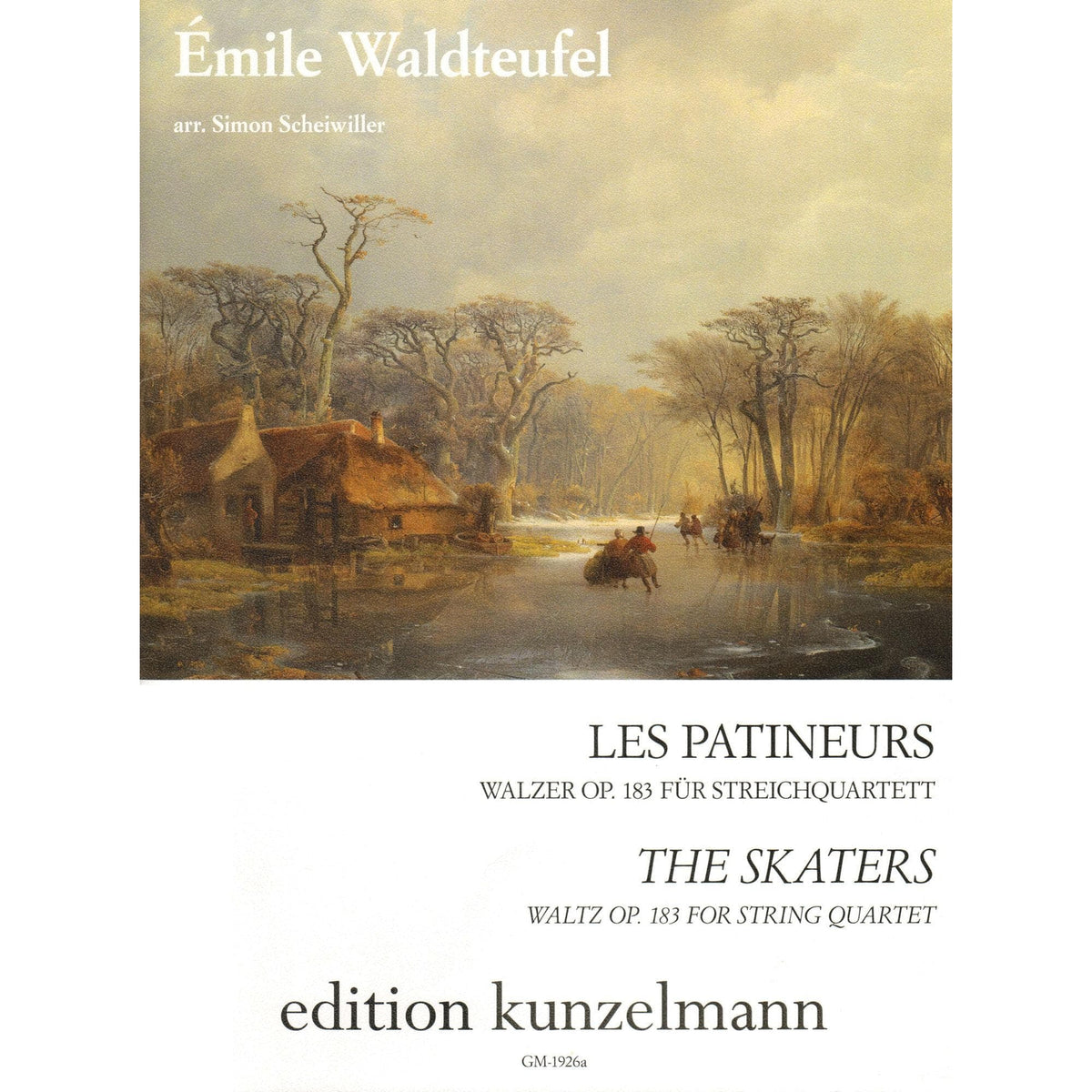 Waldteufel, Emile - The Skaters (Les Patineurs) Waltz, Opus 183 - for String Quartet - arranged by Simon Scheiwiller - Edition Kunzelmann