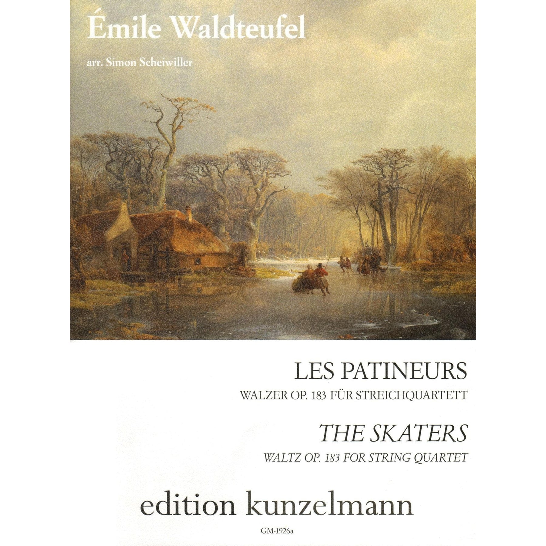 Waldteufel, Emile - The Skaters (Les Patineurs) Waltz, Opus 183 - for String Quartet - arranged by Simon Scheiwiller - Edition Kunzelmann