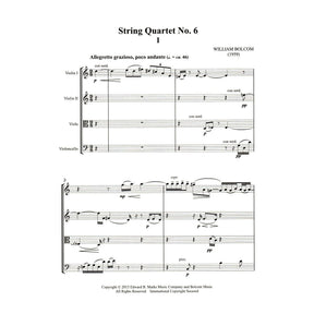 Bolcom, William - String Quartet No. 6 - Score and Parts - Edward B. Marks Music Company