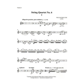 Bolcom, William - String Quartet No. 6 - Score and Parts - Edward B. Marks Music Company
