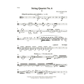 Bolcom, William - String Quartet No. 6 - Score and Parts - Edward B. Marks Music Company