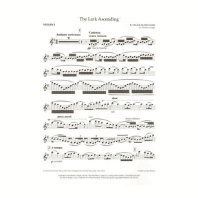 Vaughan Williams, R. - The Lark Ascending - for String Quartet (Parts Only) - arranged by Martin Gerigk - Oxford University Press