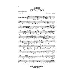 Puccini - Elegy ( Chrysanthemums ) for String Quartet Score and Parts Published by Rarities for Strings Publications