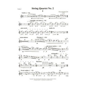 Bolcom, William - String Quartet No. 2 - Score and Parts - Edward B. Marks Music Company