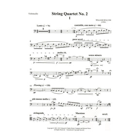 Bolcom, William - String Quartet No. 2 - Score and Parts - Edward B. Marks Music Company