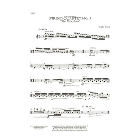 Sheng, Bright - String Quartet No. 5, "The Miraculous" - for 2 Violins, Viola, and Cello - G Schirmer Edition