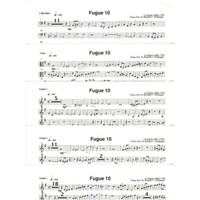 Bach, J.S. - Fugue 10 - for String Quintet or String Orchestra - arranged by Dishinger - Medici Music Press