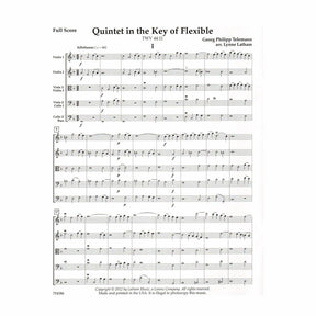 Quintet in the Key of Flexible - Work by G.P. Telemann - Arranged for Flexible String Quintet by Lynne Latham