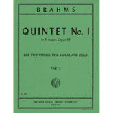 Brahms, Johannes - Quintet No 1 In F Major Op 88 for Two Violins, Two Violas and Cello - Arranged by the Gewandhaus Quartet - International Edition
