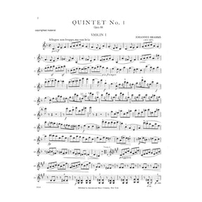 Brahms, Johannes - Quintet No 1 In F Major Op 88 for Two Violins, Two Violas and Cello - Arranged by the Gewandhaus Quartet - International Edition