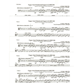 Bach, J.S. - Fugue from Prelude and Fugue in G (BWV 550) - for String Quintet - arranged by Dishinger - Medici Music Press