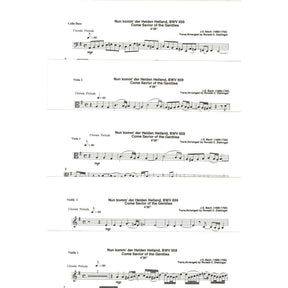 Bach, J.S. - Come Savior of the Gentiles (BWV 659) - for String Quintet or Orchestra - arranged by Dishinger - Medici Music Press