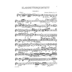 Brahms, Johannes - Clarinet Quintet in b minor Op 115 for Two Violins, Two Violas and Cello - Arranged by the Gewandhaus Quartet - Peters Edition