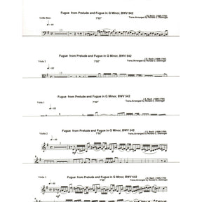 Bach, J.S. - Fugue and Prelude and Fugue (BWV 542) - for String Quintet - arranged by Dishinger - Medici Music Press