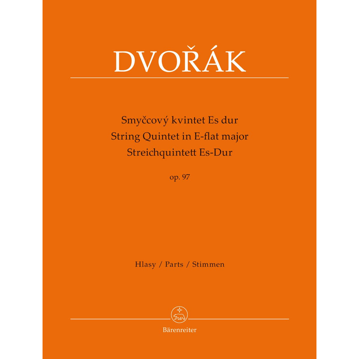 Dvorak, Antonin - String Quintet in E Flat Major, Op 97 - edited by Frantisek Bartos -  Barenreiter