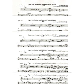 Bach, J.S. - Fugue from Fantasy and Fugue No. 7 (BWV 537) - for String Quintet - arranged by Dishinger - Medici Music Press