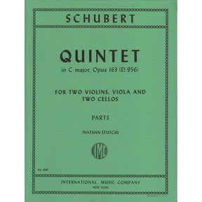 Schubert, Franz - Quintet In C Major, Op 163, D 956 - PARTS ONLY - International Music Company