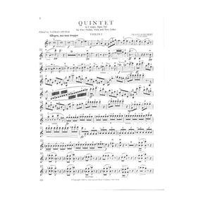 Schubert, Franz - Quintet In C Major, Op 163, D 956 - PARTS ONLY - International Music Company