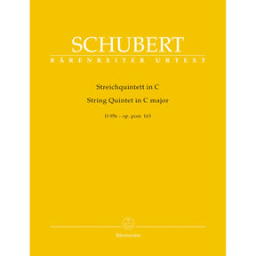 Schubert, Franz - Quintet in C Major, Op 163, D 956 - PARTS ONLY - Barenretier URTEXT