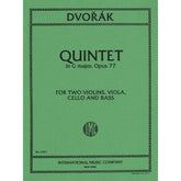 Dvorák, Antonín - Quintet In G Major, Op 77 - Two Violins, Viola, Cello, and Double Bass - International Edition