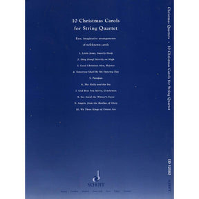Turner, Barrie Carson - Christmas Quartets - 10 Christmas Carols for String Quartets -  Published by Schott Music