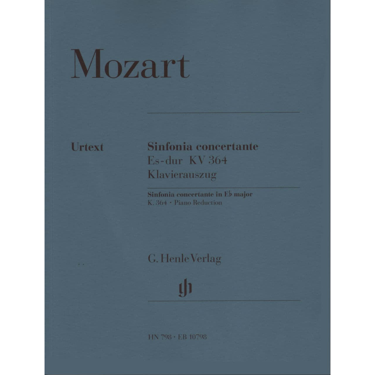 Mozart, WA - Sinfonia Concertante in E-flat Major, K 364 - Violin and Viola with Piano - edited by Wolf-Dieter Seiffert - G Henle Verlag URTEXT