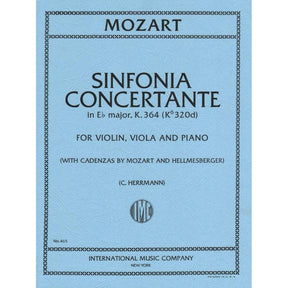 Mozart, WA - Symphonie Concertante in E-flat Major, K 364 - Violin and Viola with Piano - edited by Joseph Hellmesberger - International Music Co