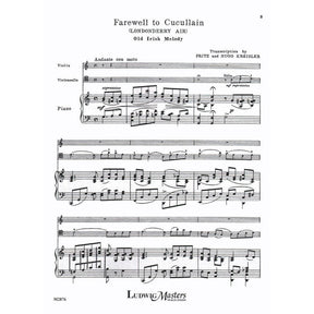 Kreisler, Fritz - Farewell to Cucullain (Londonderry Air) - Violin, Cello, and Piano - transcribed by Fritz and Hugo Kreisler - Masters Music Publications