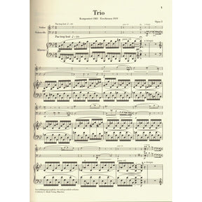 Chausson, Ernest - Piano Trio in G minor, Opus 3 - for Violin, Cello, and Piano - Edited by Peter Jost and Klaus Schilde - G Henle URTEXT