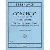 Beethoven, Ludwig - Triple Concerto in C Major for Violin, Cello, Piano and Orchestra, Op 56 - Arranged by Oistrakh-Rose - International Edition