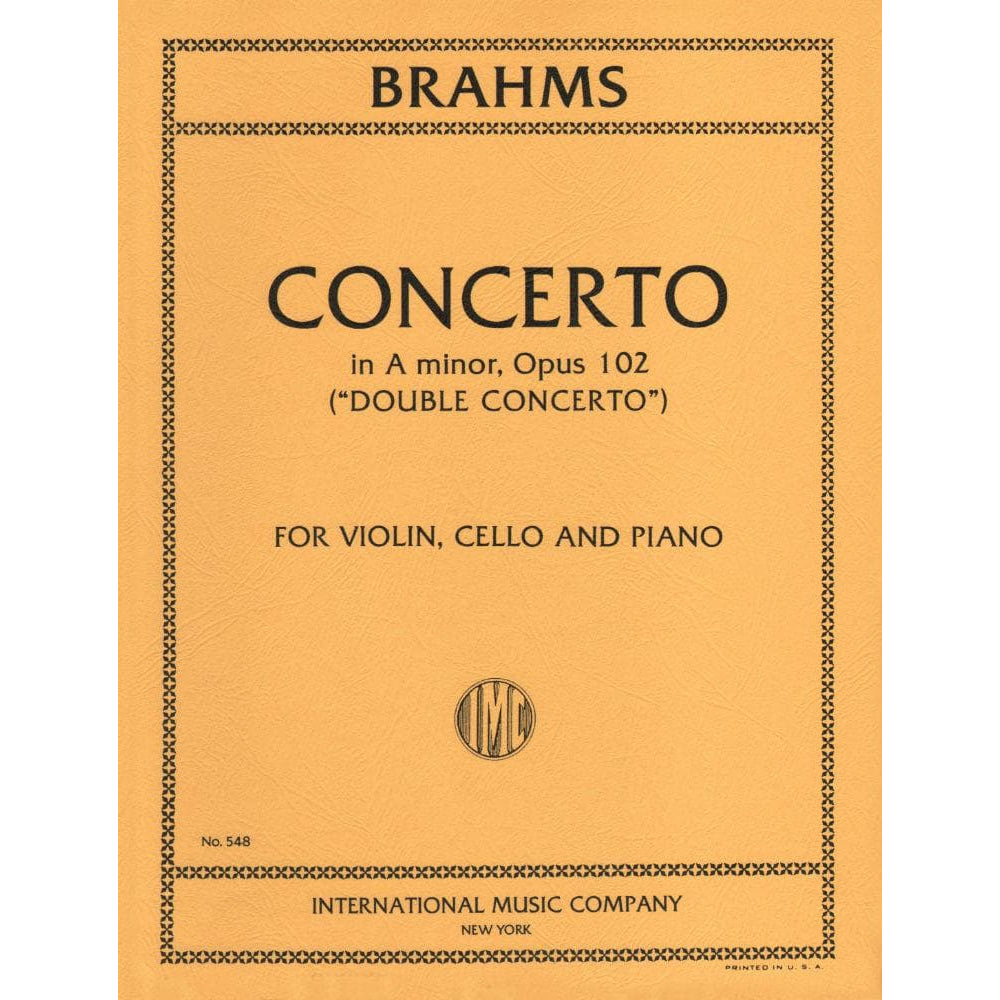 Brahms, Johannes - Double Concerto in a minor Op 102 - Arranged by Francescatti/Fournier - International Edition