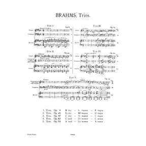 Brahms, Johannes - Piano Trio No 1 in B Major Op 8 Set of Parts for Violin, Cello and Piano - Arranged by Schumann - Peters Edition