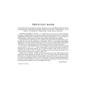 Dvorák, Antonín - Piano Trio in B-flat Major, Op 21 - Violin, Cello, and Piano - Masters Music Publications