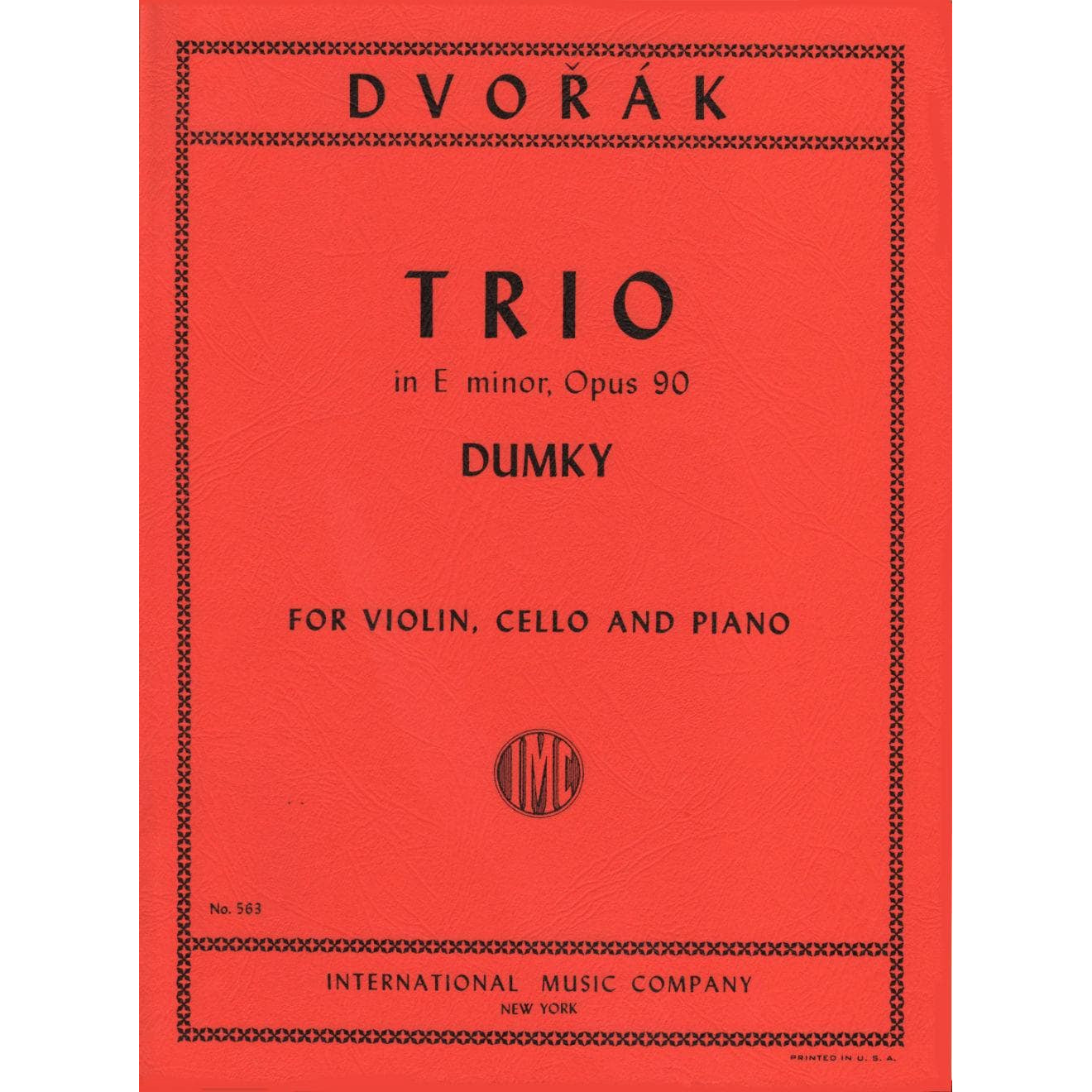 Dvorák, Antonín - Piano Trio in e minor, Op 90 ("Dumky") - Violin, Cello, and Piano - International Edition