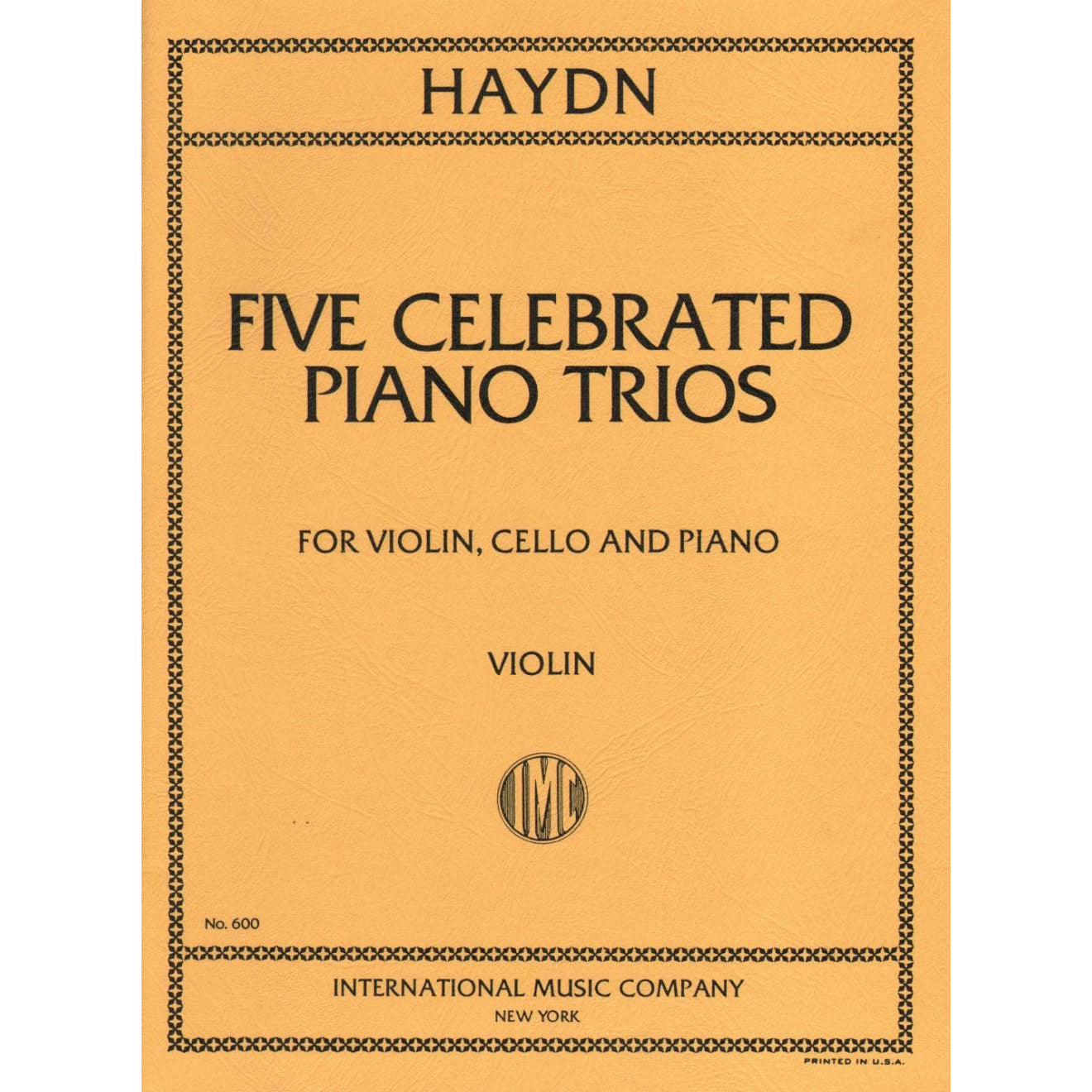 Haydn, Franz Joseph - Five Celebrated Piano Trios - Violin, Cello, and Piano - edited by Hermann - International Edition