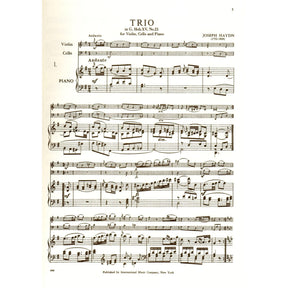 Haydn, Franz Joseph - Five Celebrated Piano Trios - Violin, Cello, and Piano - edited by Hermann - International Edition