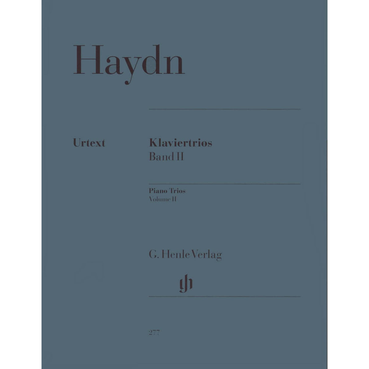 Haydn, Franz Joseph - Piano Trios, Volume 2 - Violin, Cello, and Piano - edited by Wolfgang Stockmeier - G Henle Verlag URTEXT
