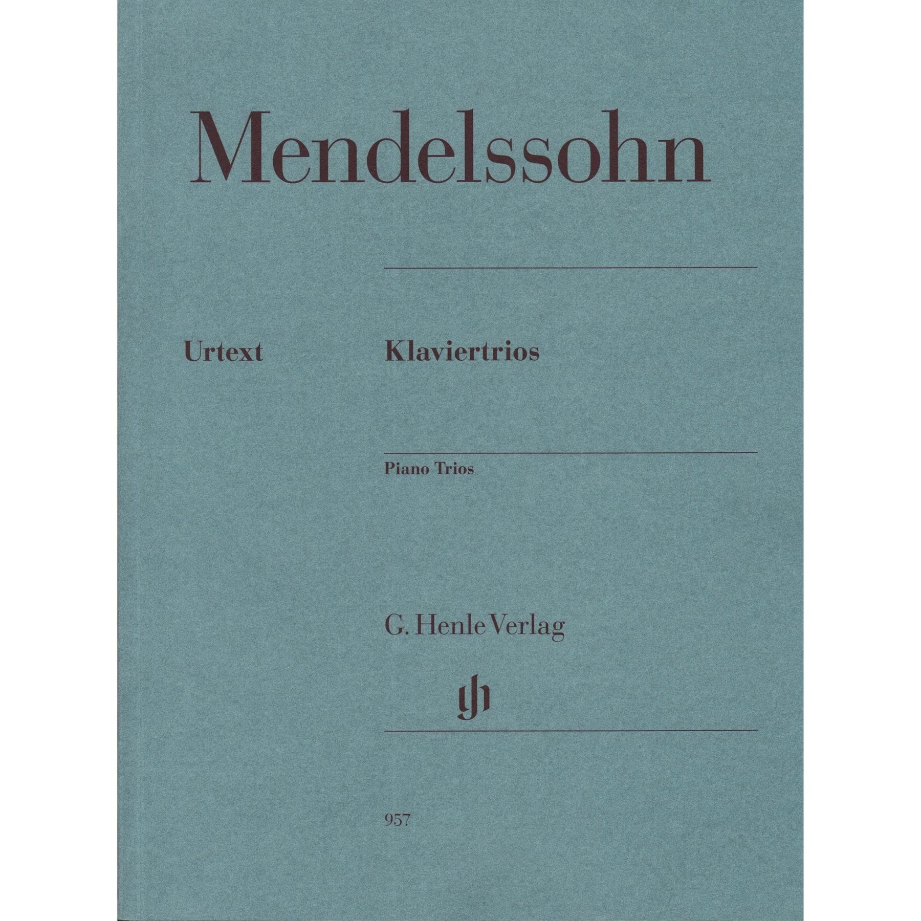 Mendelssohn, Felix - Piano Trios, Op 49 and 66 - Violin, Cello, and Piano - G Henle Verlag URTEXT