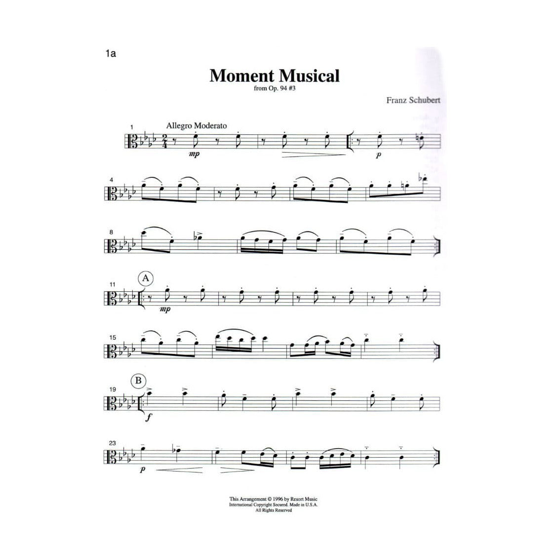 Music for Three Volume 1 Part 2 Viola Published by Last Resort Music