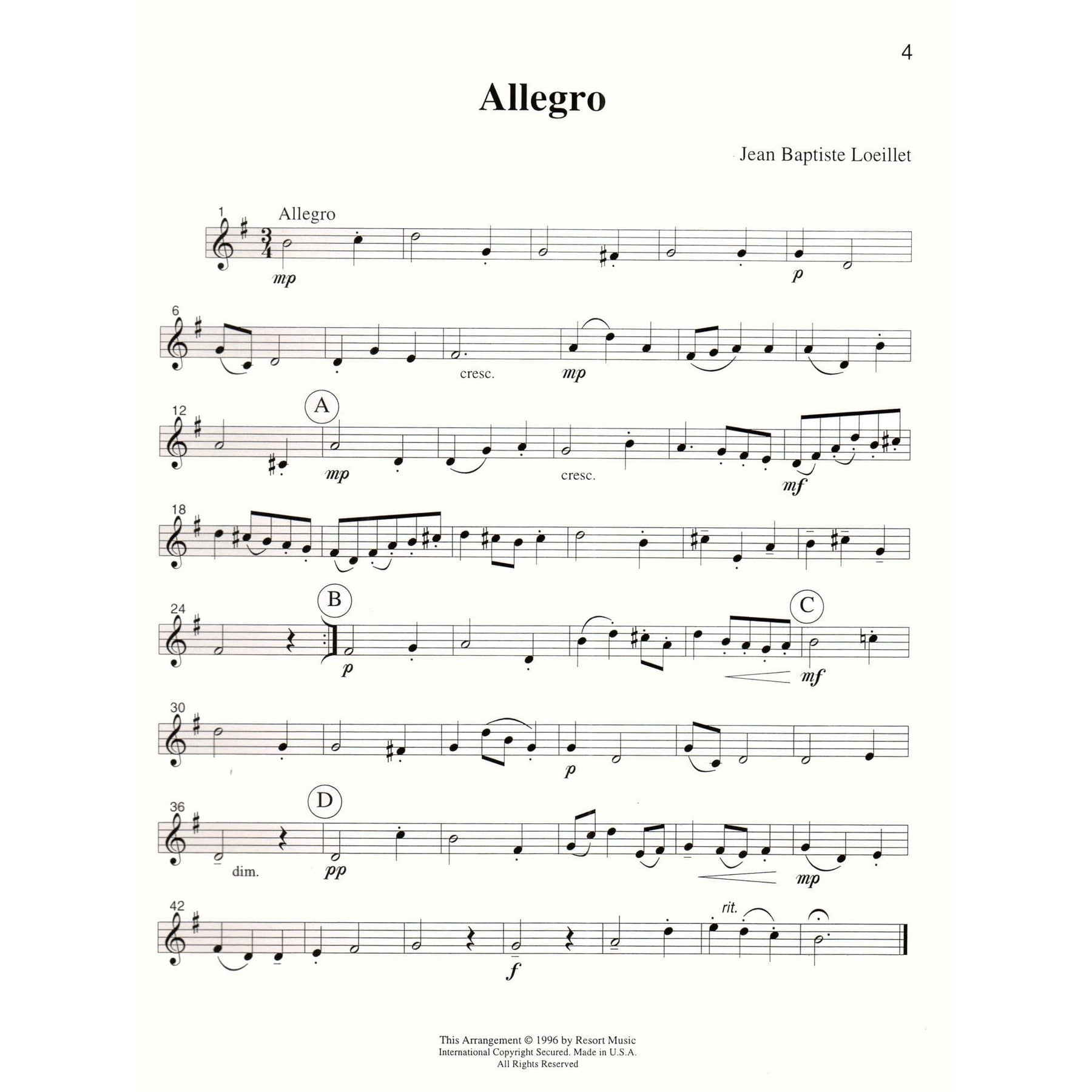 Music for Three Volume 2 Part 2 Violin, Oboe or Flute Published by Last Resort Music