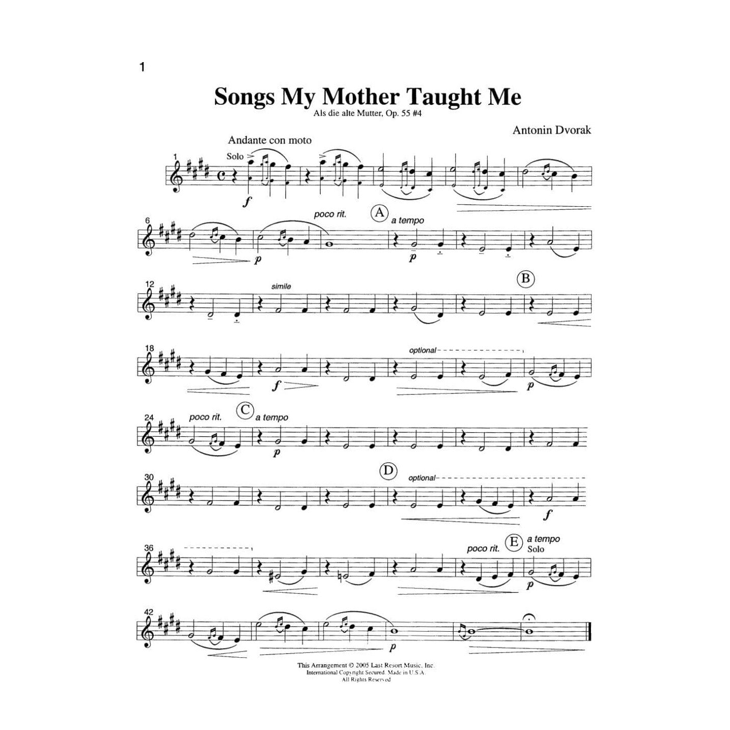 Intermediate Music for Three Volume 2 Part 2 for Clarinet or Trumpet in B-Flat