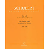 Schubert, Franz - Piano Trio No 1 in B-flat, Op 99, D 898 URTEXT Published by Barenreiter