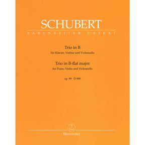Schubert, Franz - Piano Trio No 1 in B-flat, Op 99, D 898 URTEXT Published by Barenreiter