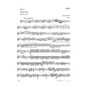 Schubert, Franz - Piano Trio No 1 in B-flat, Op 99, D 898 URTEXT Published by Barenreiter