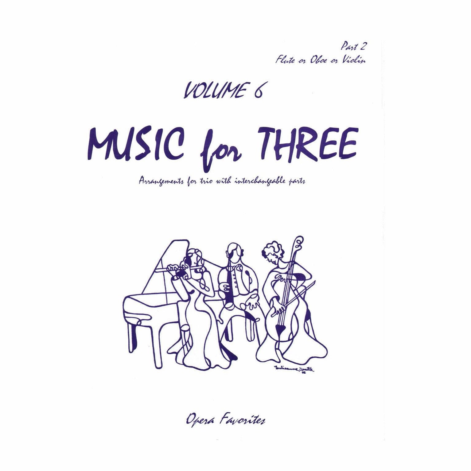 Music for Three Volume 6 Part 2, Violin, Oboe or Flute Published by Last Resort Music
