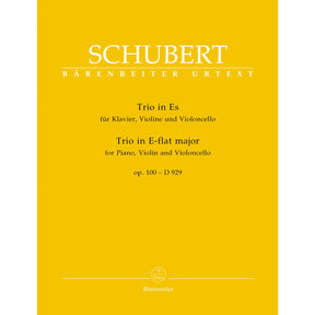 Schubert, Franz - Piano Trio No 2 in E-flat, Op 100, D 929 URTEXT Published by Barenreiter